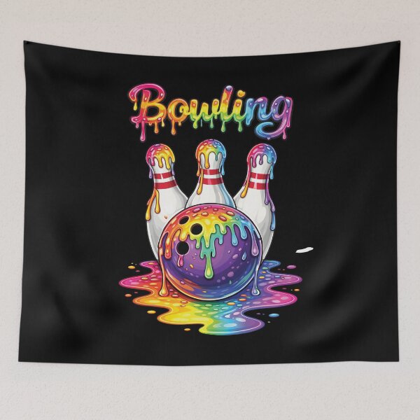 Item preview, Bowling Drip Art - Rainbow Splash Bowling Shirt designed and sold by ayion.