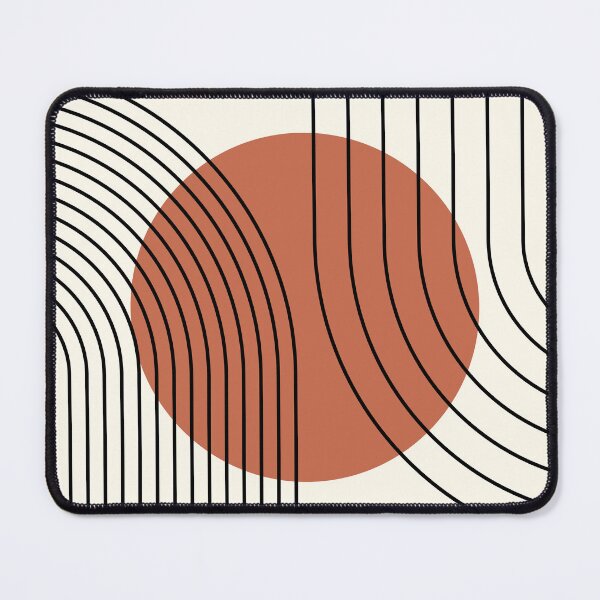 Item preview, Mid Century Modern Arches Boho Geometric Minimalist Line Art in Terracotta Warmth designed and sold by nineFlorals.