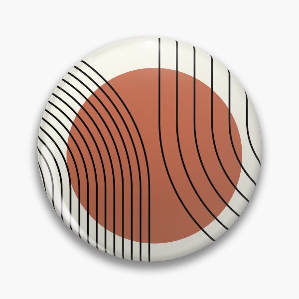 Item preview, Mid Century Modern Arches Boho Geometric Minimalist Line Art in Terracotta Warmth designed and sold by nineFlorals.