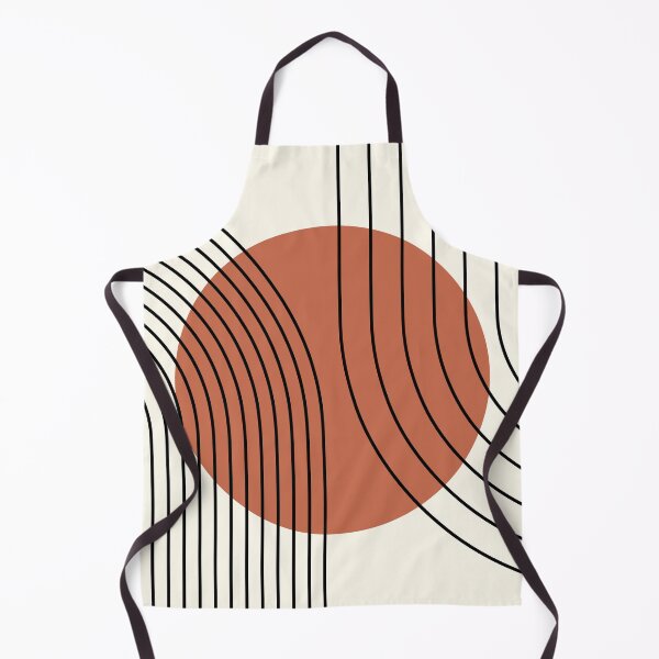 Item preview, Mid Century Modern Arches Boho Geometric Minimalist Line Art in Terracotta Warmth designed and sold by nineFlorals.