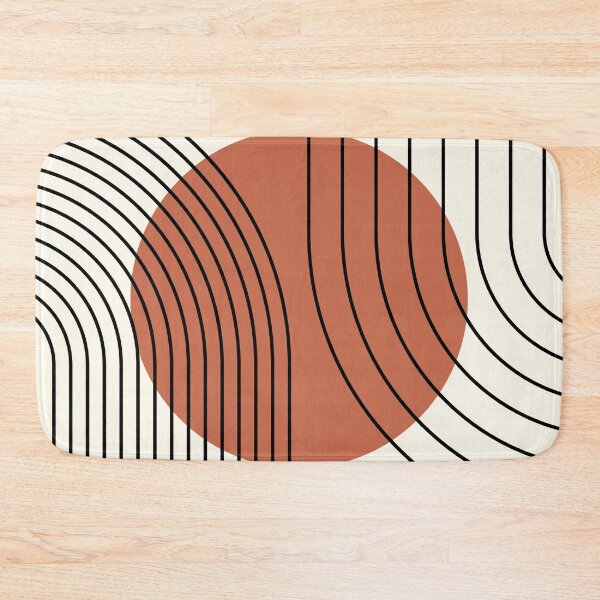 Item preview, Mid Century Modern Arches Boho Geometric Minimalist Line Art in Terracotta Warmth designed and sold by nineFlorals.