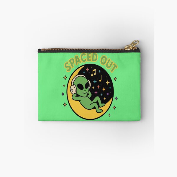 Item preview, Spaced Out - Alien Listening to Music on Crescent Moon designed and sold by Regal Rev.