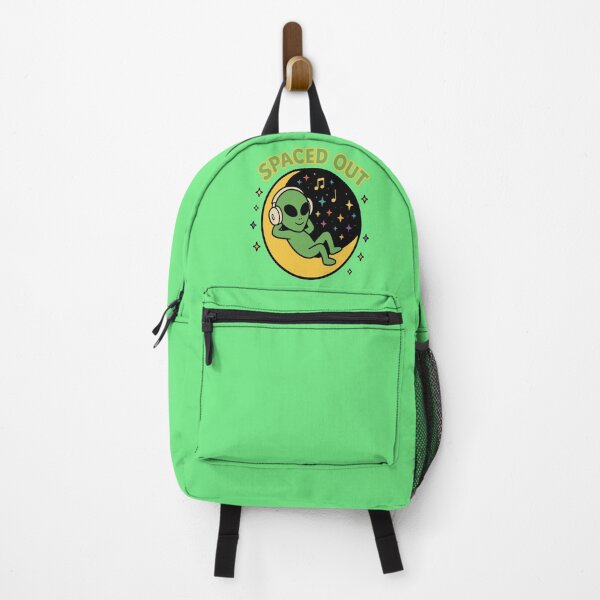 Item preview, Spaced Out - Alien Listening to Music on Crescent Moon designed and sold by Regal Rev.