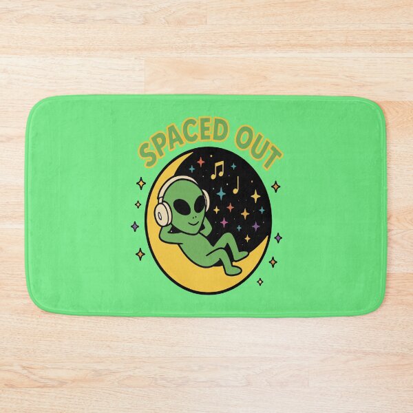 Item preview, Spaced Out - Alien Listening to Music on Crescent Moon designed and sold by Regal Rev.