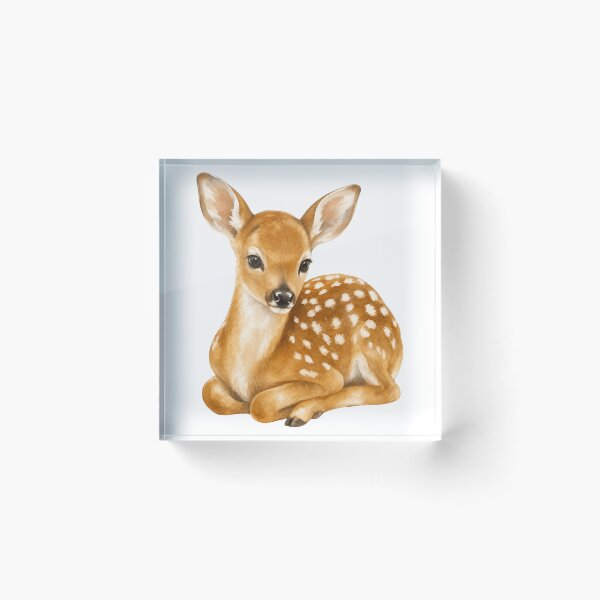 Item preview, A whimsical drawing of a fawn designed and sold by ellinnur.