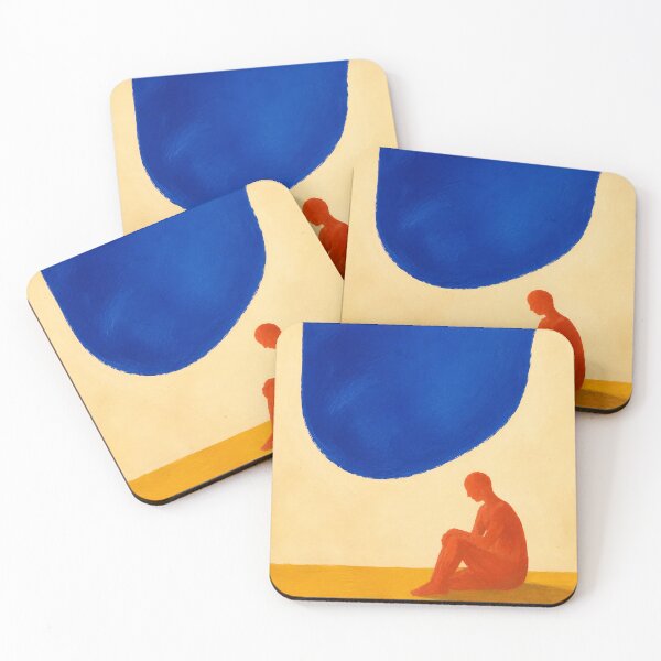 Item preview, "The Weight of Blue" – Modern Abstract Figurative Art designed and sold by Moodzu.