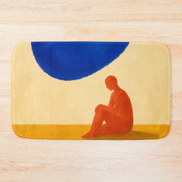 Item preview, "The Weight of Blue" – Modern Abstract Figurative Art designed and sold by Moodzu.