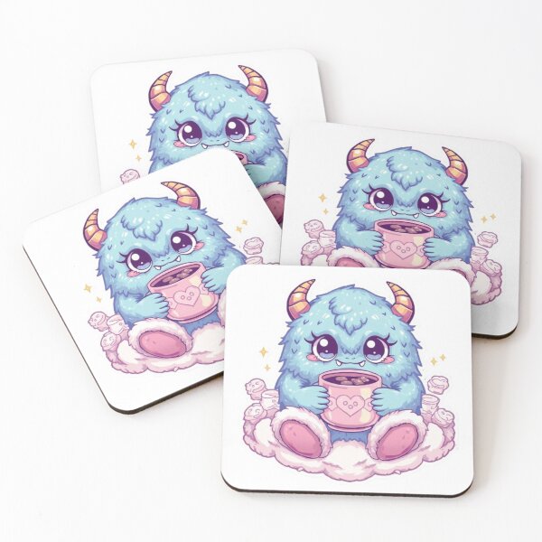 Item preview, Fluffo The Fluffy Monster | Cute Neon Monster Sticker & T-Shirt Design designed and sold by Stylestickers55.