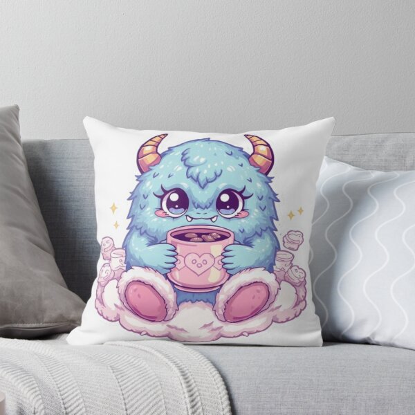 Item preview, Fluffo The Fluffy Monster | Cute Neon Monster Sticker & T-Shirt Design designed and sold by Stylestickers55.