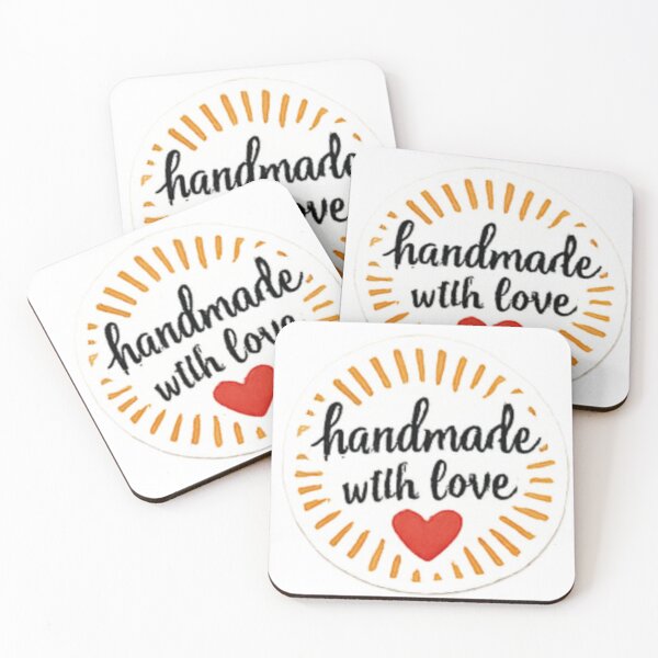 Item preview, Handmade with Love - Sunburst Retro Label designed and sold by sadedream.