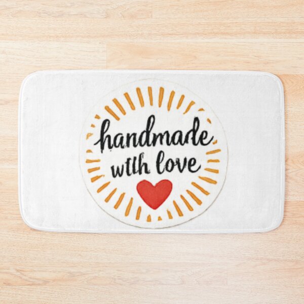 Item preview, Handmade with Love - Sunburst Retro Label designed and sold by sadedream.