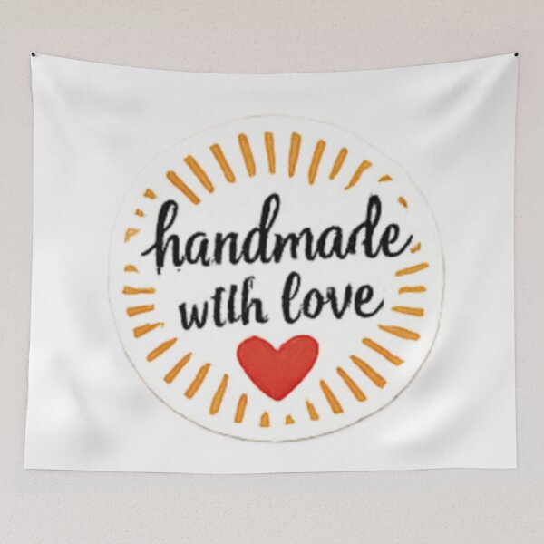 Item preview, Handmade with Love - Sunburst Retro Label designed and sold by sadedream.