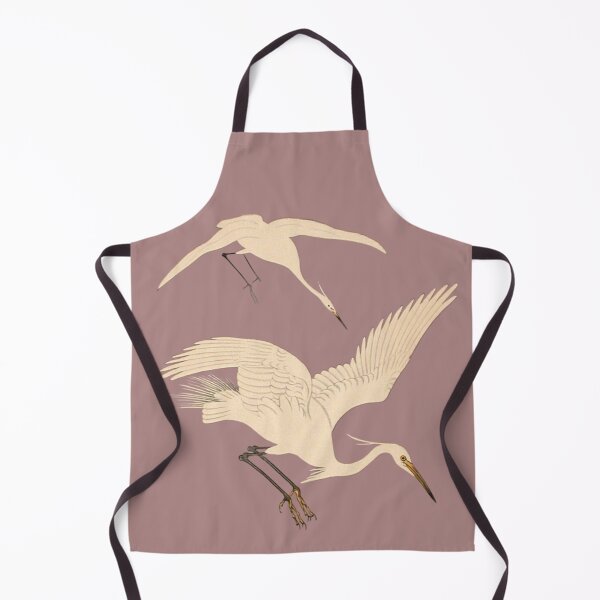 Item preview, Japanese Animal Art - Egret - Modern Ukiyo-e - Japandi, Dusty Pink designed and sold by Black Swallow.