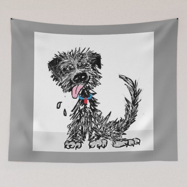 Item preview, Scruffy terrier dog drawing designed and sold by Fayes4Art.