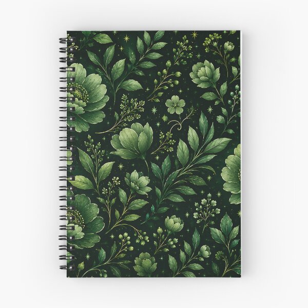 Item preview, Emerald Midnight Botanical Floral Pattern designed and sold by HUMANITY STUDIOS.