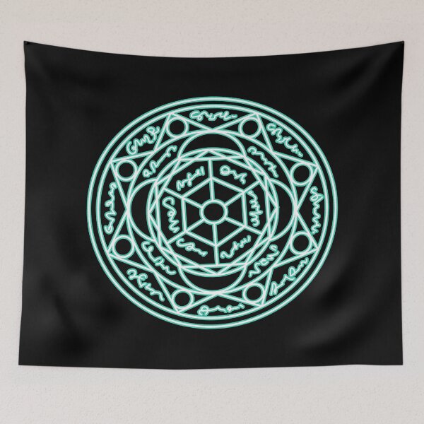 Item preview, Mystic Mint Magic Circle Glowing Rune Art designed and sold by ubborn.
