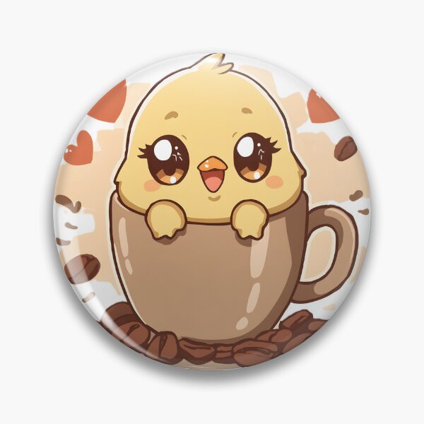 Item preview, Cute Coffee Chick Sticker | Kawaii Baby Chick in Coffee Mug | Adorable Coffee Lover Illustration designed and sold by dreamz-world.