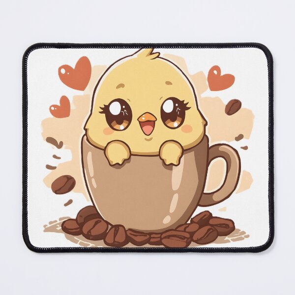 Item preview, Cute Coffee Chick Sticker | Kawaii Baby Chick in Coffee Mug | Adorable Coffee Lover Illustration designed and sold by dreamz-world.