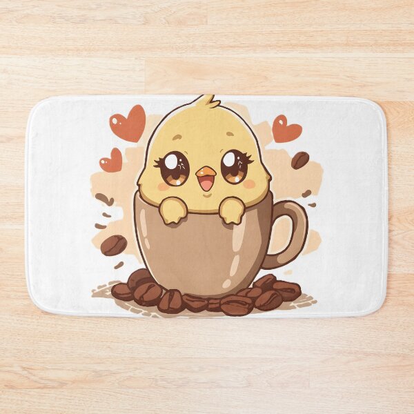 Item preview, Cute Coffee Chick Sticker | Kawaii Baby Chick in Coffee Mug | Adorable Coffee Lover Illustration designed and sold by dreamz-world.