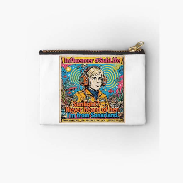 Item preview, Sonarland - Sunlight? Never Heard Of Her - Retro Underwater Comix 1974 | Influencer #SubLife Funny Submarine Sonar Vintage Pop Art Poster designed and sold by Neurospicy Trolls.