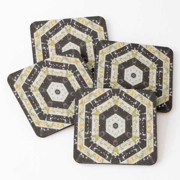 Item preview, Hexa Echoes of Black, White and Gold designed and sold by CyndiEpps.