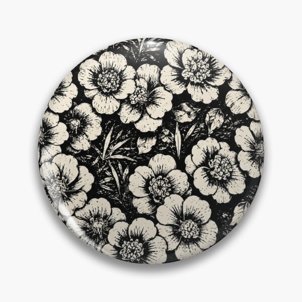 Item preview, Heart-Shaped Camellias | Botanical Linocut Flower designed and sold by Linoluca.