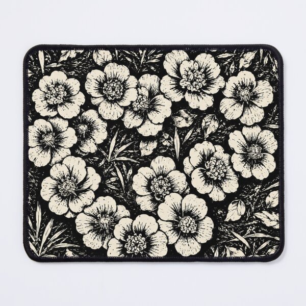 Item preview, Heart-Shaped Camellias | Botanical Linocut Flower designed and sold by Linoluca.