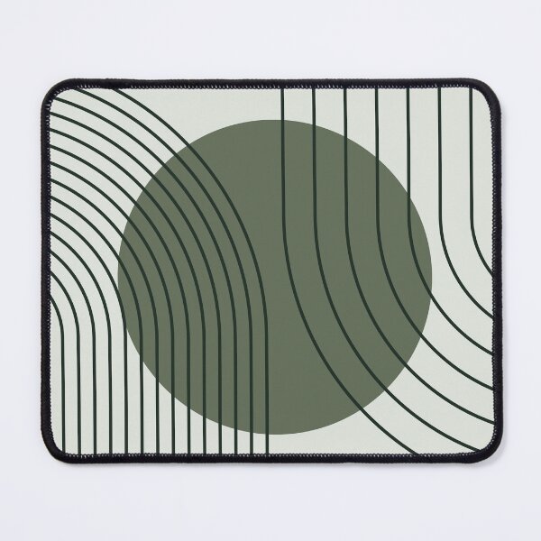 Item preview, Mid Century Modern Arches Boho Geometric Minimalist Line Art in Sage and Olive designed and sold by nineFlorals.