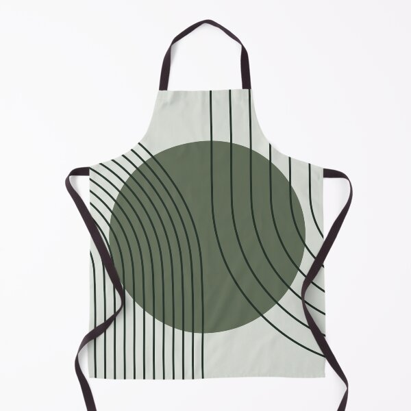 Item preview, Mid Century Modern Arches Boho Geometric Minimalist Line Art in Sage and Olive designed and sold by nineFlorals.