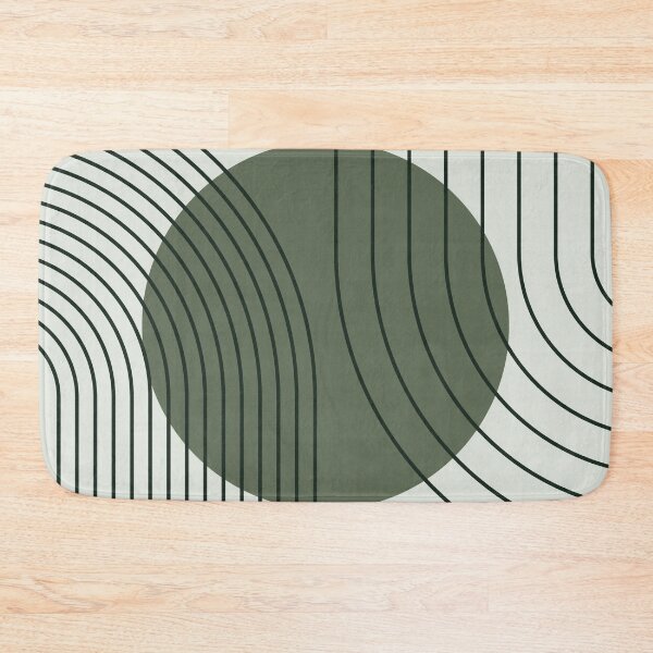 Item preview, Mid Century Modern Arches Boho Geometric Minimalist Line Art in Sage and Olive designed and sold by nineFlorals.