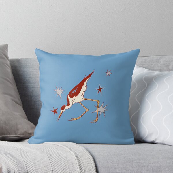 Item preview, Kneeling Crane: Blue, Red, White designed and sold by kelcidraws.