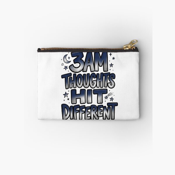 Item preview, 3AM Thoughts Hit Different Funny Insomnia Quote designed and sold by StickVerse by Owais.