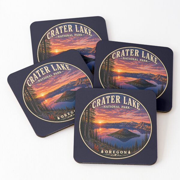 Item preview, Crater Lake National Park Round Badge | Oregon Vintage Travel Patch | Hidden Bigfoot  designed and sold by Swanny's Custom T-shirt and Gift Designs.