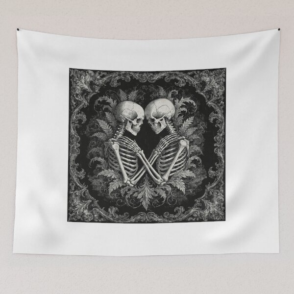Item preview, Gothic Skeleton Couple Victorian Romance for Women on Valentine's Day designed and sold by DariaOltes.