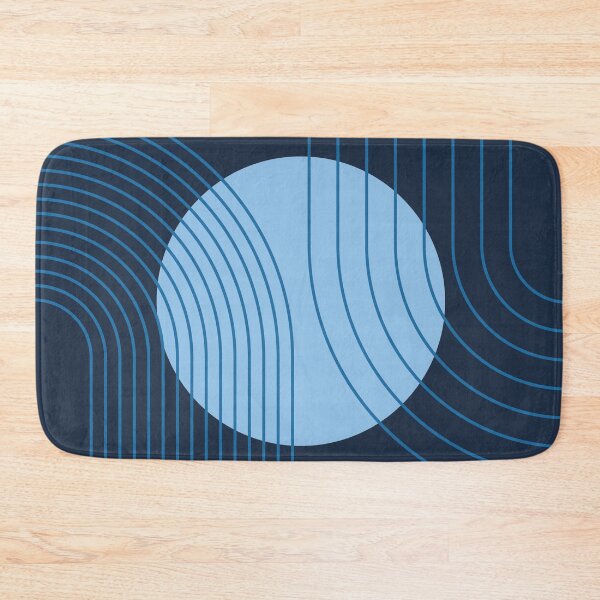 Item preview, Mid Century Modern Arches Boho Geometric Minimalist Line Art in Coastal Navy designed and sold by nineFlorals.