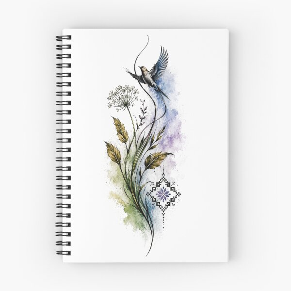 Item preview, Watercolor Hummingbird Botanical Art designed and sold by PetalGarden.