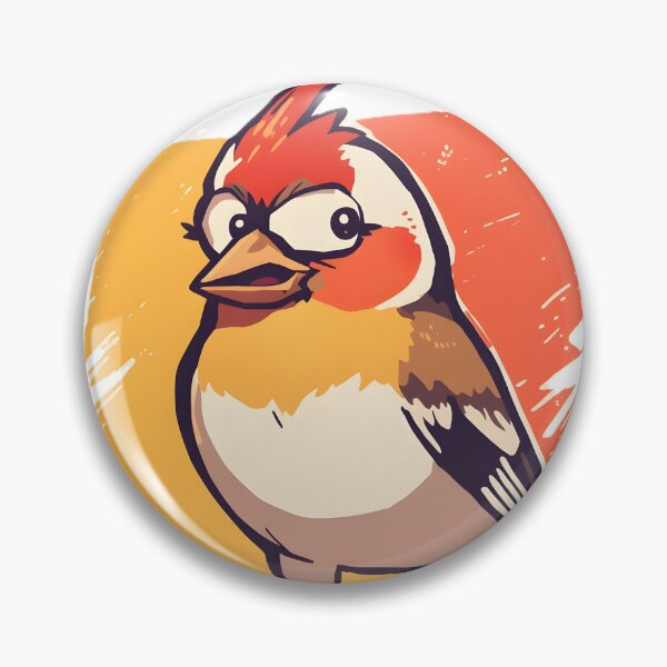 Artikelvorschau, Niedlicher Finken-Aufkleber | Kawaii-Finken-Illustration | Farbenfrohe Singvogel-Kunst entworfen und verkauft von dreamz-world.