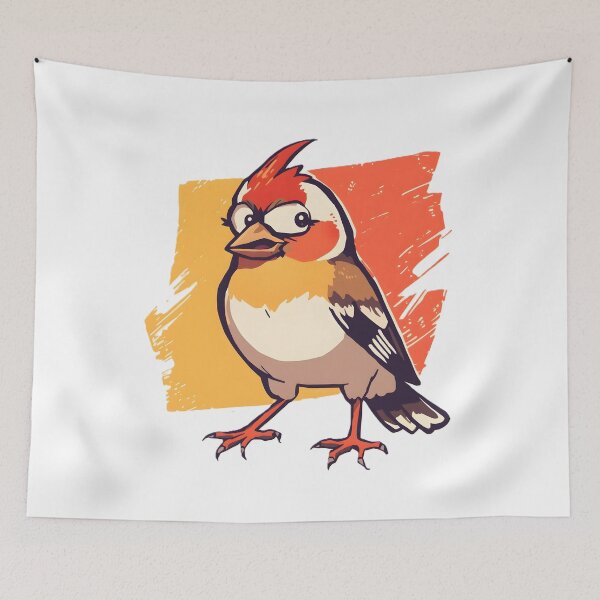 Item preview, Cute Finch Sticker | Kawaii Finch Bird Illustration | Colorful Songbird Art designed and sold by dreamz-world.