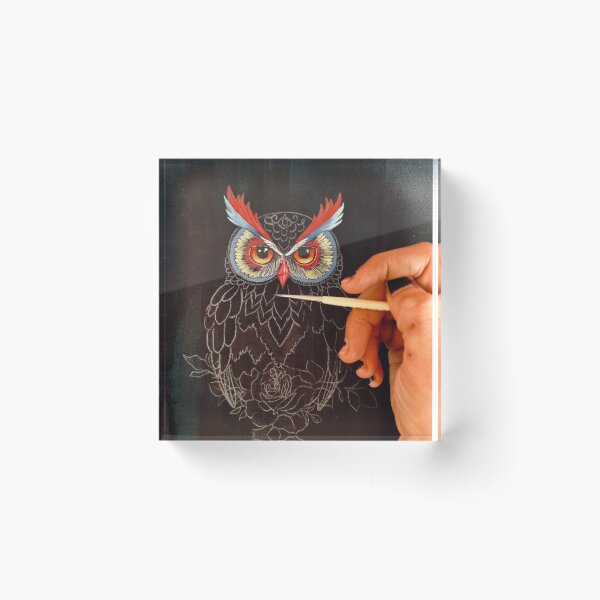 Item preview, Owl Coheed And & Cambria with Silver Feathers designed and sold by Rishstrethphoto.