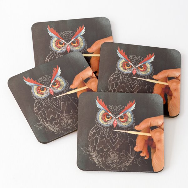 Item preview, Owl Coheed And & Cambria with Silver Feathers designed and sold by Rishstrethphoto.