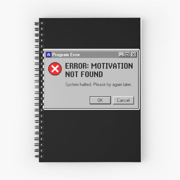 Item preview, Error: Motivation Not Found - Retro Computer Pop-Up designed and sold by artistastshirt.
