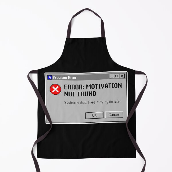 Item preview, Error: Motivation Not Found - Retro Computer Pop-Up designed and sold by artistastshirt.