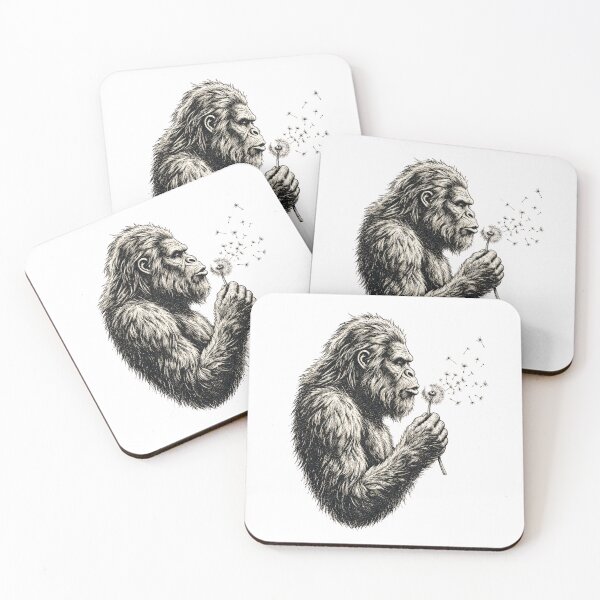 Item preview, Retro Bigfoot Blowing Dandelion Seeds Vintage Nature designed and sold by Moizento.