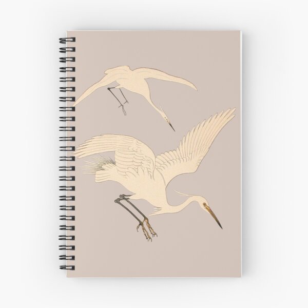 Item preview, Japanese Animal Art - Egret - Modern Ukiyo-e - Japandi, Beige designed and sold by Black Swallow.