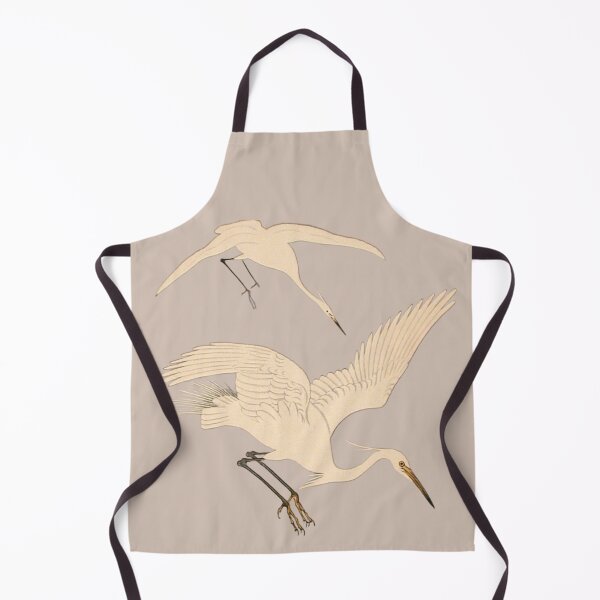 Item preview, Japanese Animal Art - Egret - Modern Ukiyo-e - Japandi, Beige designed and sold by Black Swallow.