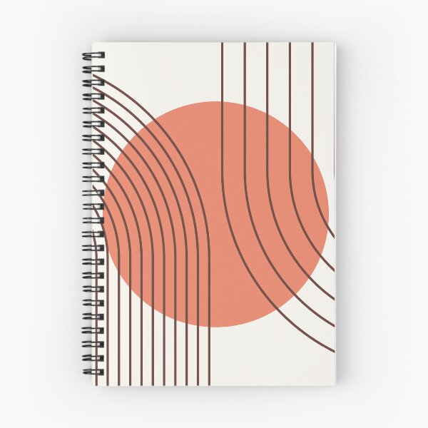 Item preview, Mid Century Modern Arches Boho Geometric Minimalist Line Art in Desert Blush designed and sold by nineFlorals.