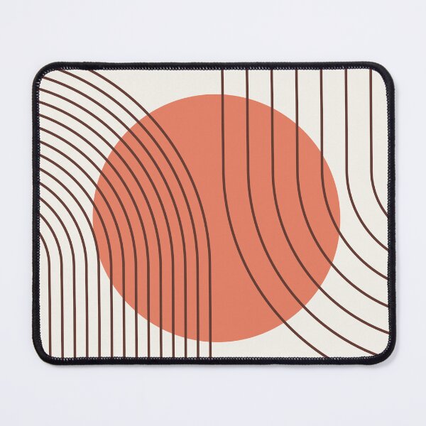 Item preview, Mid Century Modern Arches Boho Geometric Minimalist Line Art in Desert Blush designed and sold by nineFlorals.