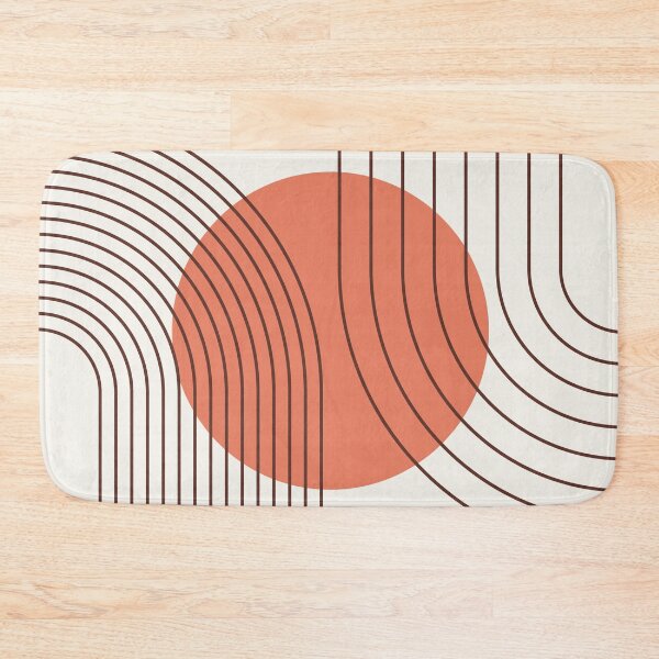 Item preview, Mid Century Modern Arches Boho Geometric Minimalist Line Art in Desert Blush designed and sold by nineFlorals.