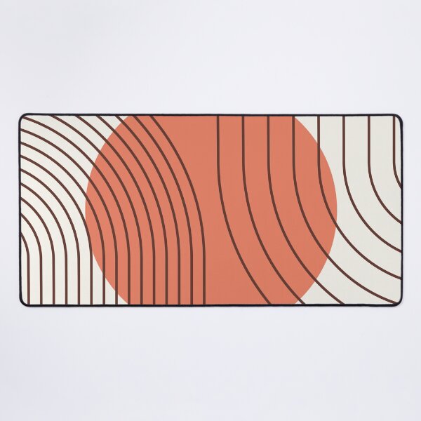 Item preview, Mid Century Modern Arches Boho Geometric Minimalist Line Art in Desert Blush designed and sold by nineFlorals.