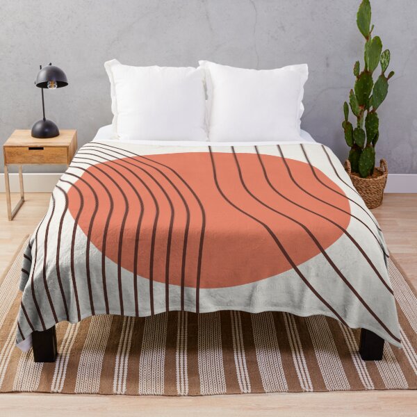 Item preview, Mid Century Modern Arches Boho Geometric Minimalist Line Art in Desert Blush designed and sold by nineFlorals.